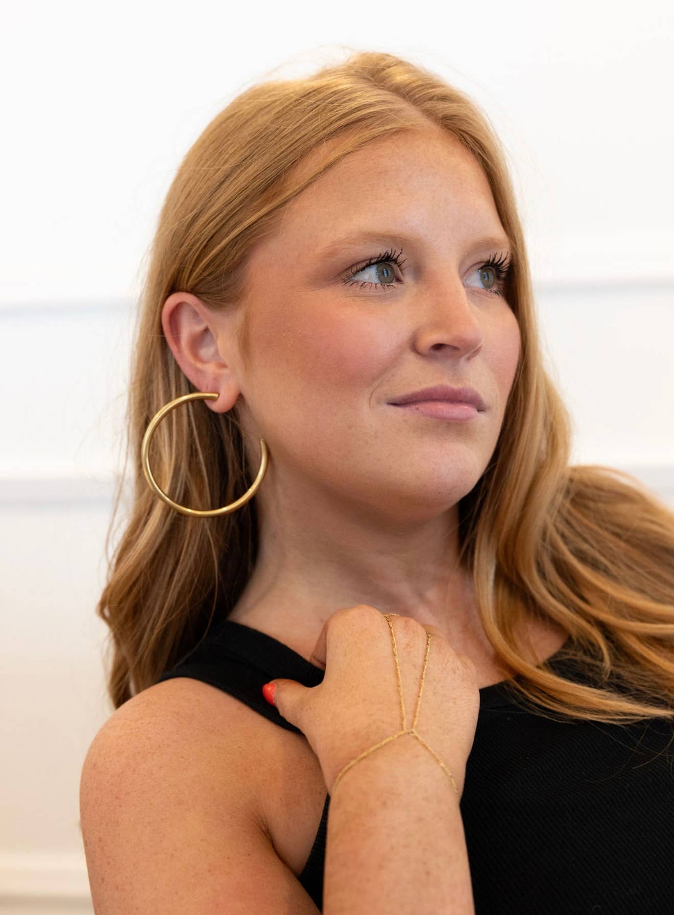 Chansuttpearls Large Gold Hoops - Jessi Jayne Boutique