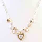 Selma Pearl Charm Necklace Gold