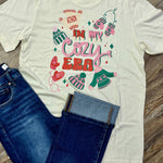 In my Cozy Era Ivory Short Sleeve Graphic Tee - Jessi Jayne Boutique