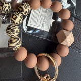 Silicone Beaded Wristlet Keychain