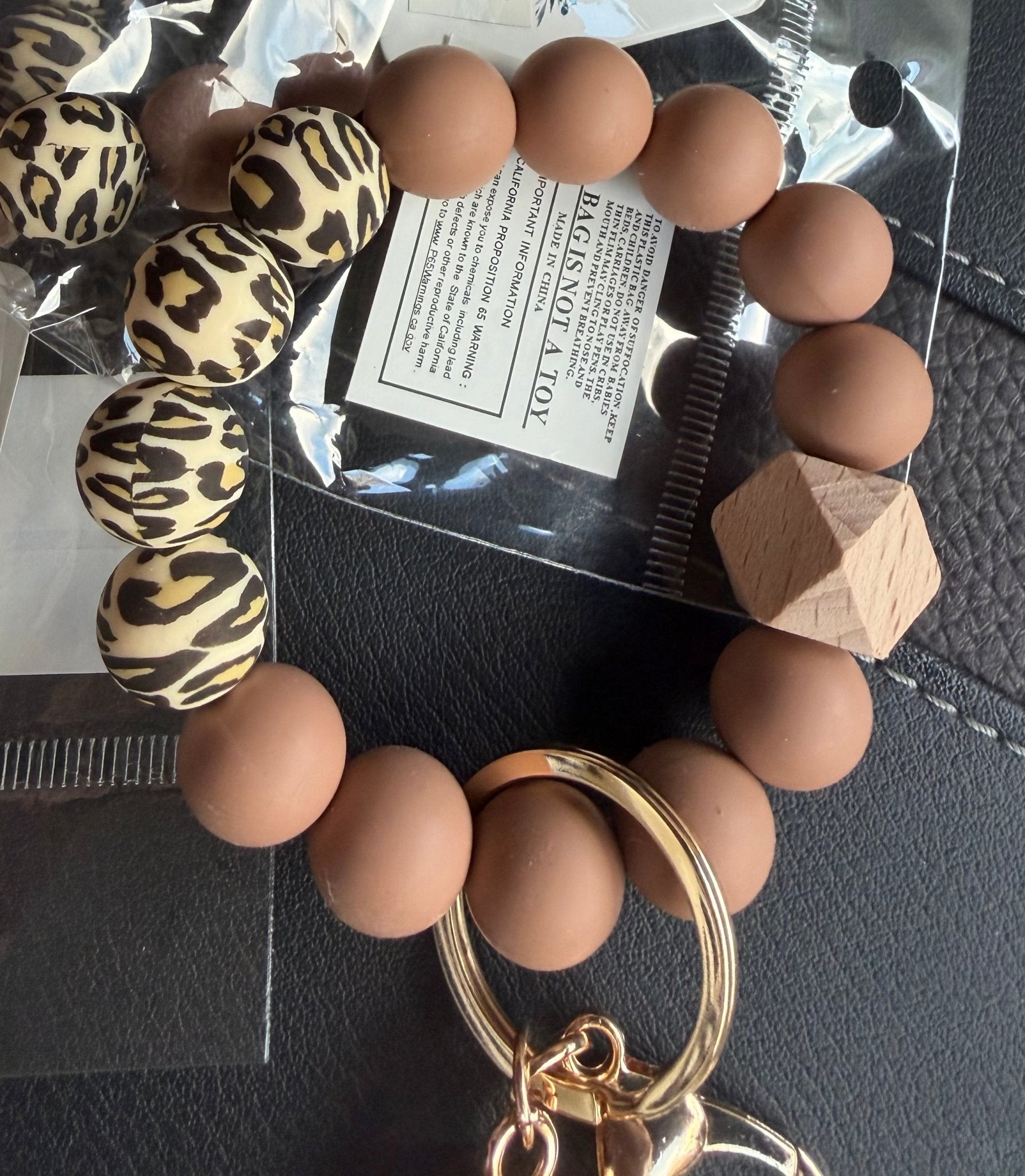 Silicone Beaded Wristlet Keychain - Jessi Jayne Boutique