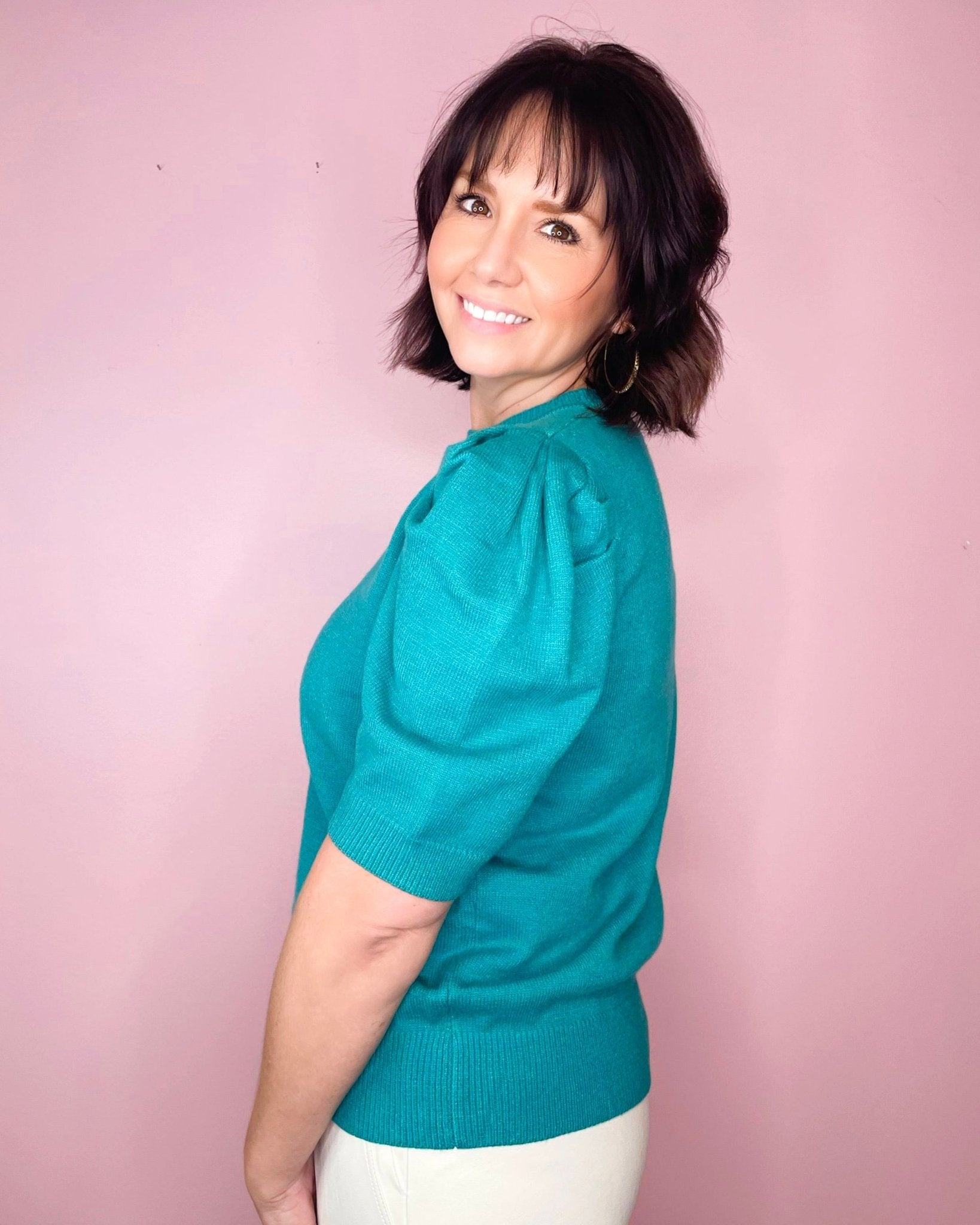 Chill Out Teal Short Sleeve Top - Jessi Jayne Boutique