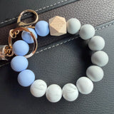 Silicone Beaded Wristlet Keychain
