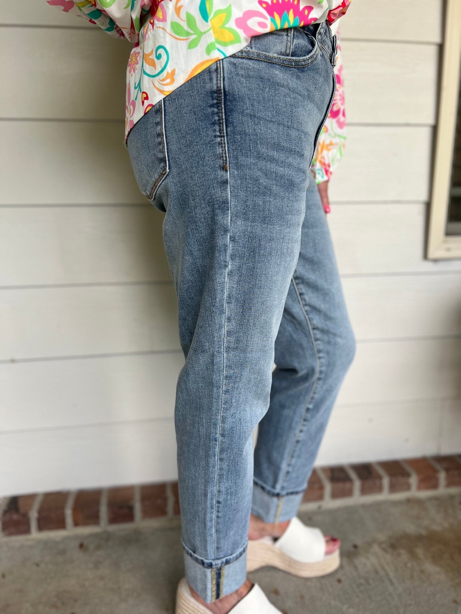 Stay or Go Judy Blue High Waist Boyfriend Jeans - Jessi Jayne Boutique