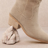 Miim Alessia Tan Suede Western Boots - Jessi Jayne Boutique