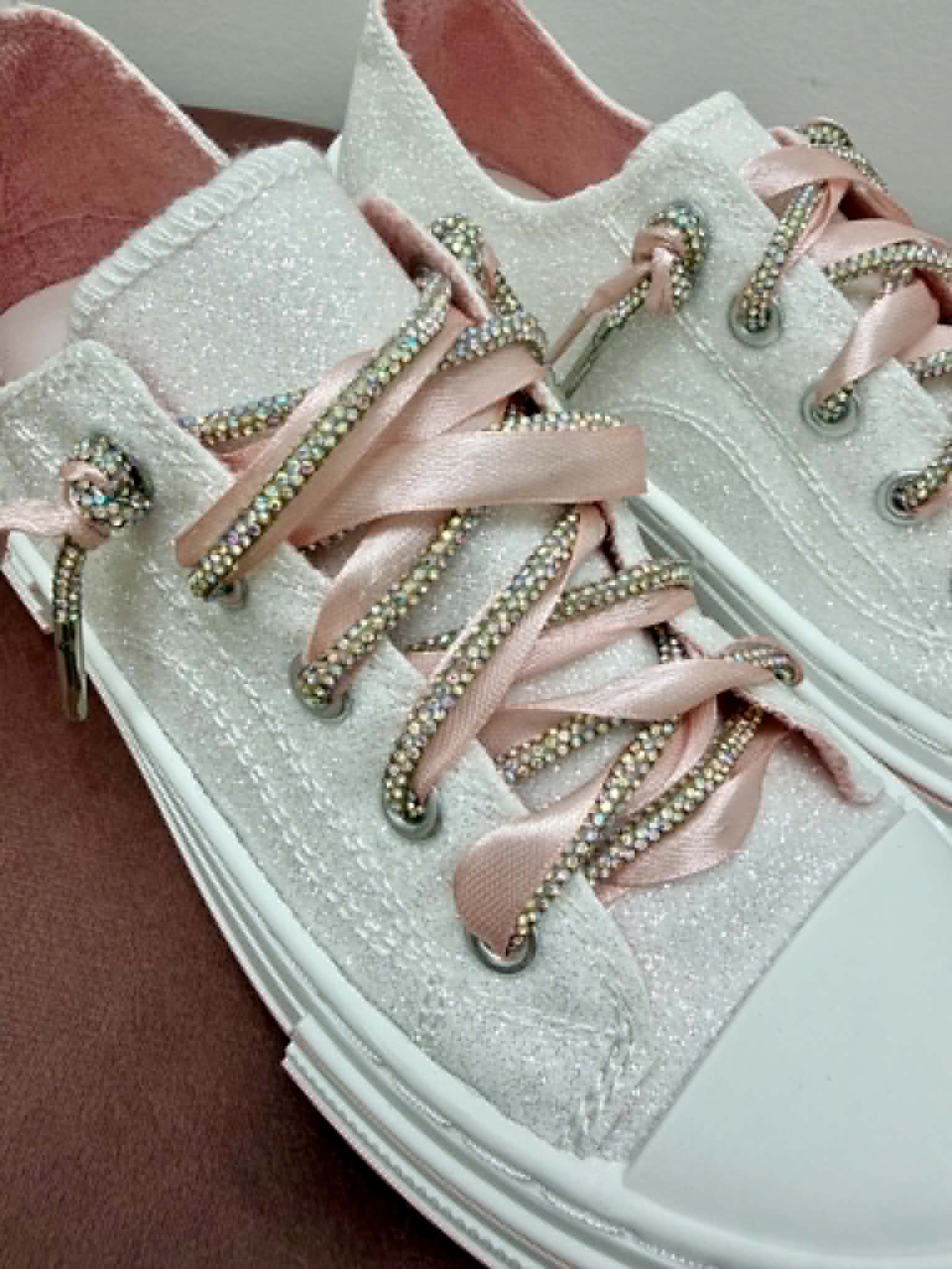 Very G White Glitter Aman Mary's Version Sneakers - Jessi Jayne Boutique