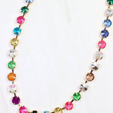 Shalimar Small Dark Multi Rhinestone Necklace - Jessi Jayne Boutique
