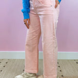 Blush Babe Tummy - Control Wide - Leg Crop Risen Jeans - Jessi Jayne Boutique