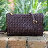 Liz Coffee Woven Crossbody Purse - Jessi Jayne Boutique