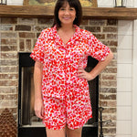 Hearts and Kisses Pajama Shorts Set - Jessi Jayne Boutique