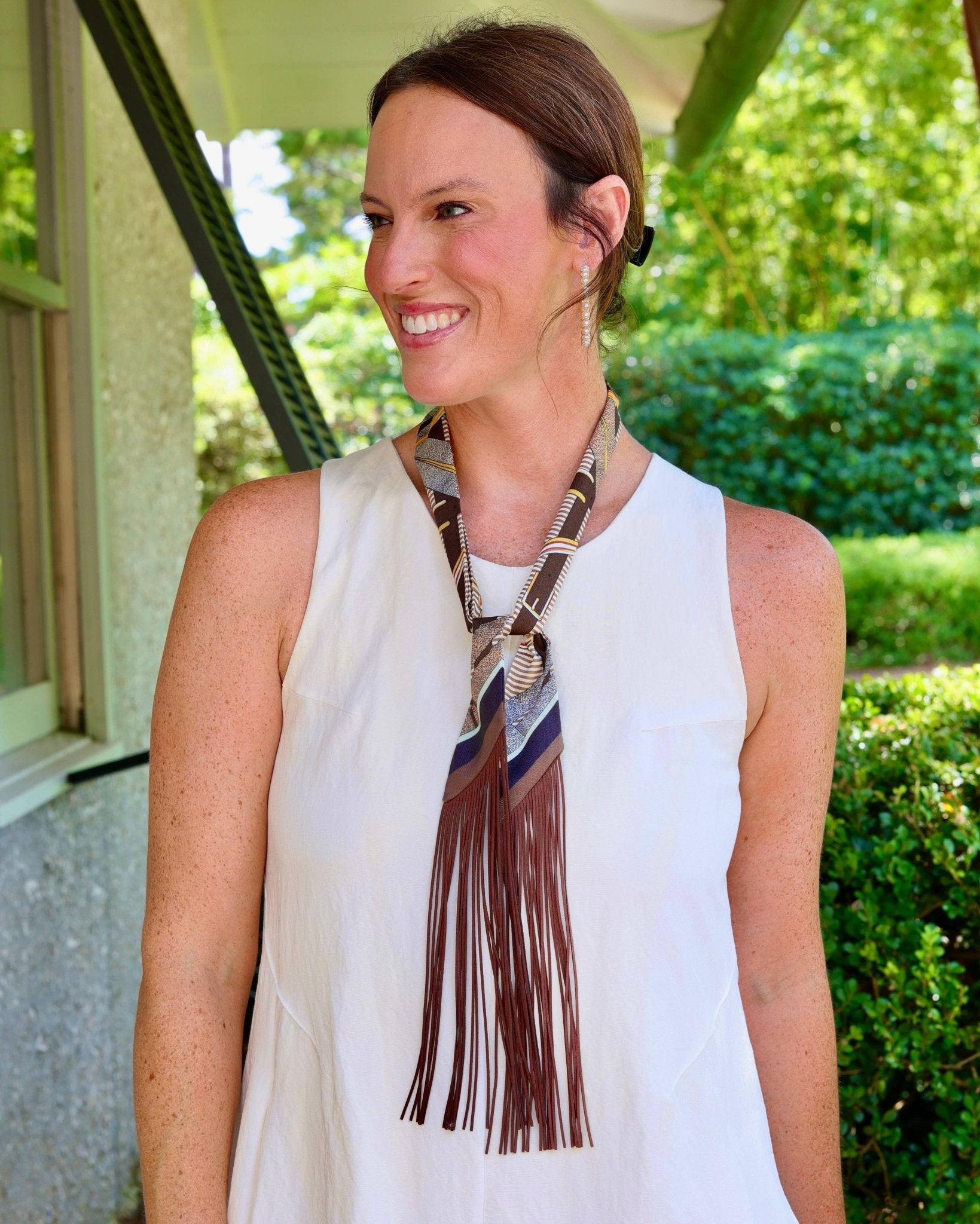 Cambridge Chocolate Tassel Scarf - Jessi Jayne Boutique
