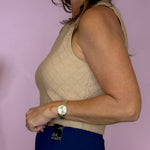 Searching For You Taupe Metallic Knit Sleeveless Crop Top - Jessi Jayne Boutique