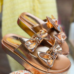 Corkys Lil Bit Knotty Platform Sandals – Rose Gold Metallic - Jessi Jayne Boutique