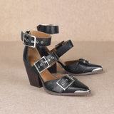 Miim Hendrix Black Buckle Heeled Sandal - Jessi Jayne Boutique