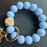 Silicone Beaded Wristlet Keychain
