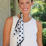 Henley Horsebit Buckle Polka Dot Scarf Necklace - Jessi Jayne Boutique