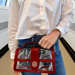 Grace Clear Crossbody Bag Burgundy - Jessi Jayne Boutique
