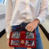 Grace Clear Crossbody Bag Burgundy - Jessi Jayne Boutique