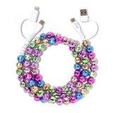 Beaded Phone Charger Disco Multi