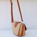 Griffin Crossbody Natural Saddle Purse - Jessi Jayne Boutique