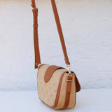 Griffin Crossbody Natural Saddle Purse - Jessi Jayne Boutique