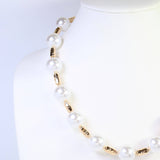 Beaufort Pearl Beaded Necklace Gold