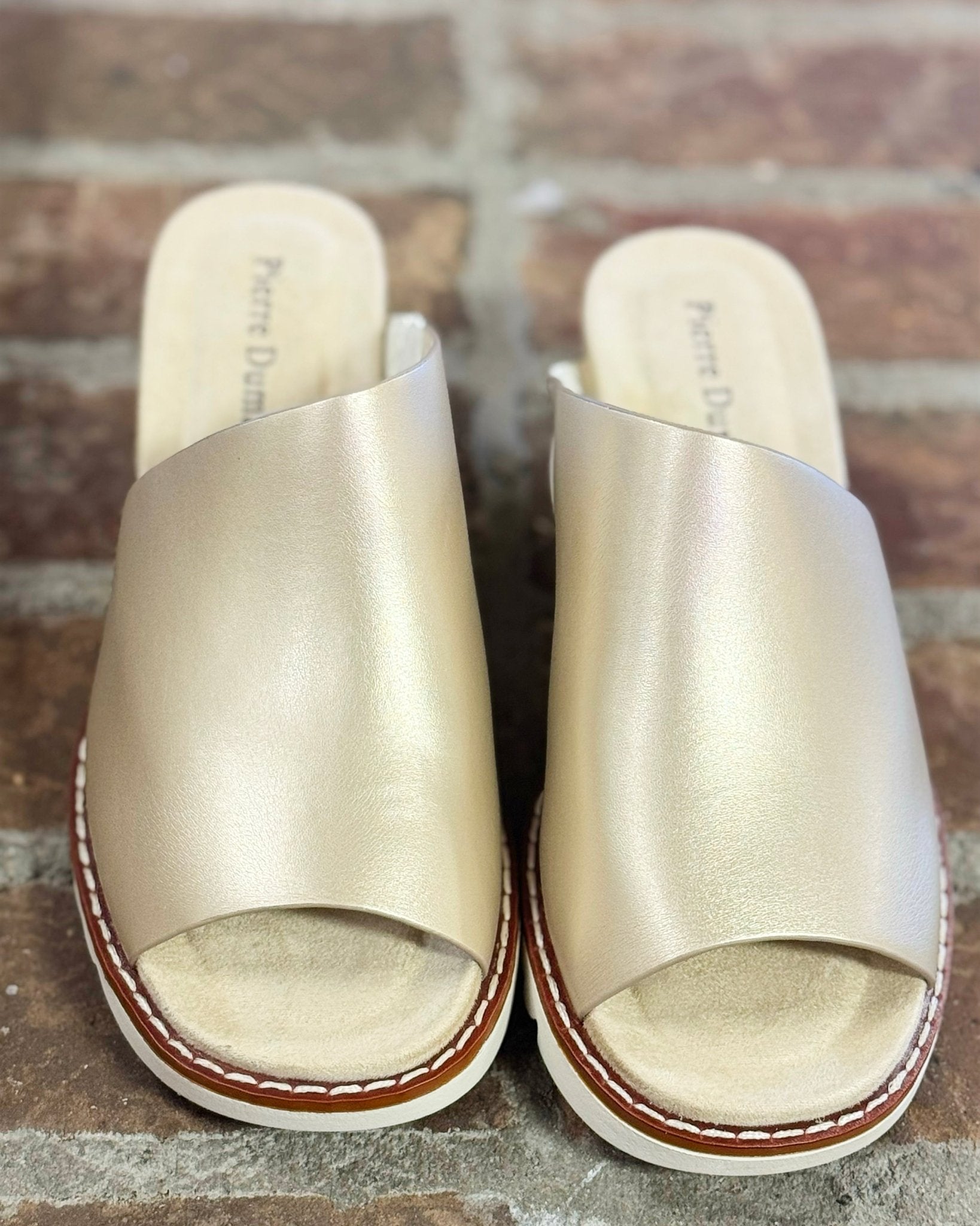 Golden Hour Brushed Gold Wedges - Jessi Jayne Boutique