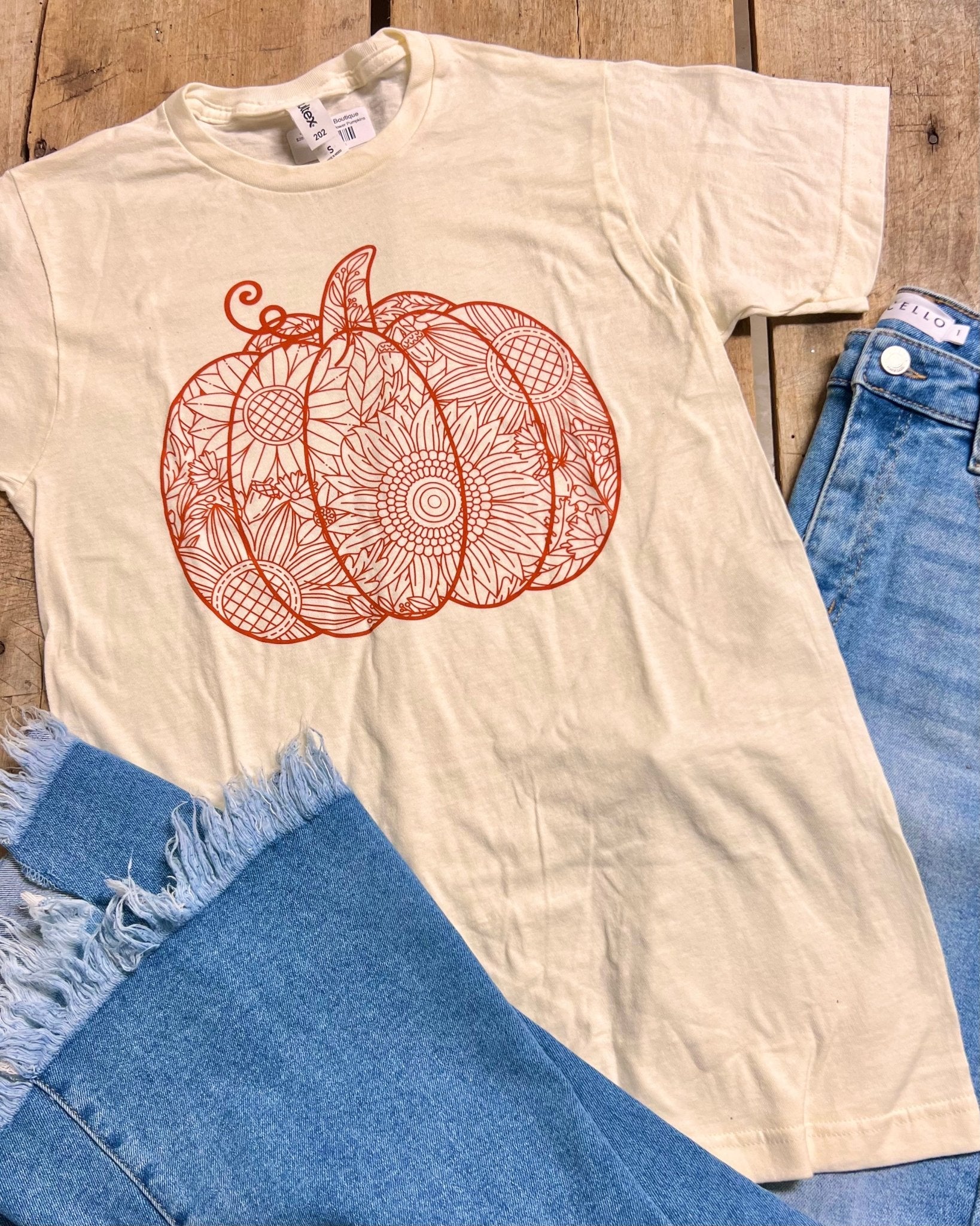 Fall Y'all Sunflowers & Pumpkins Graphic Tee - Jessi Jayne Boutique