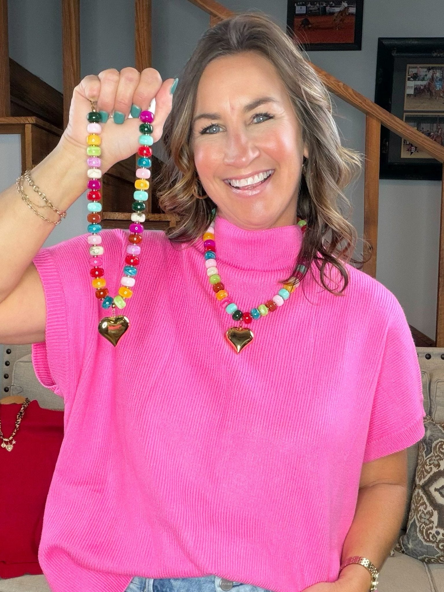 Chansuttpearls Color Me Happy Heart Necklace - Jessi Jayne Boutique