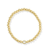 Kendra Scott Mini Elaina Stretch Bracelet Gold Ivory Mother of Pearl - Jessi Jayne Boutique