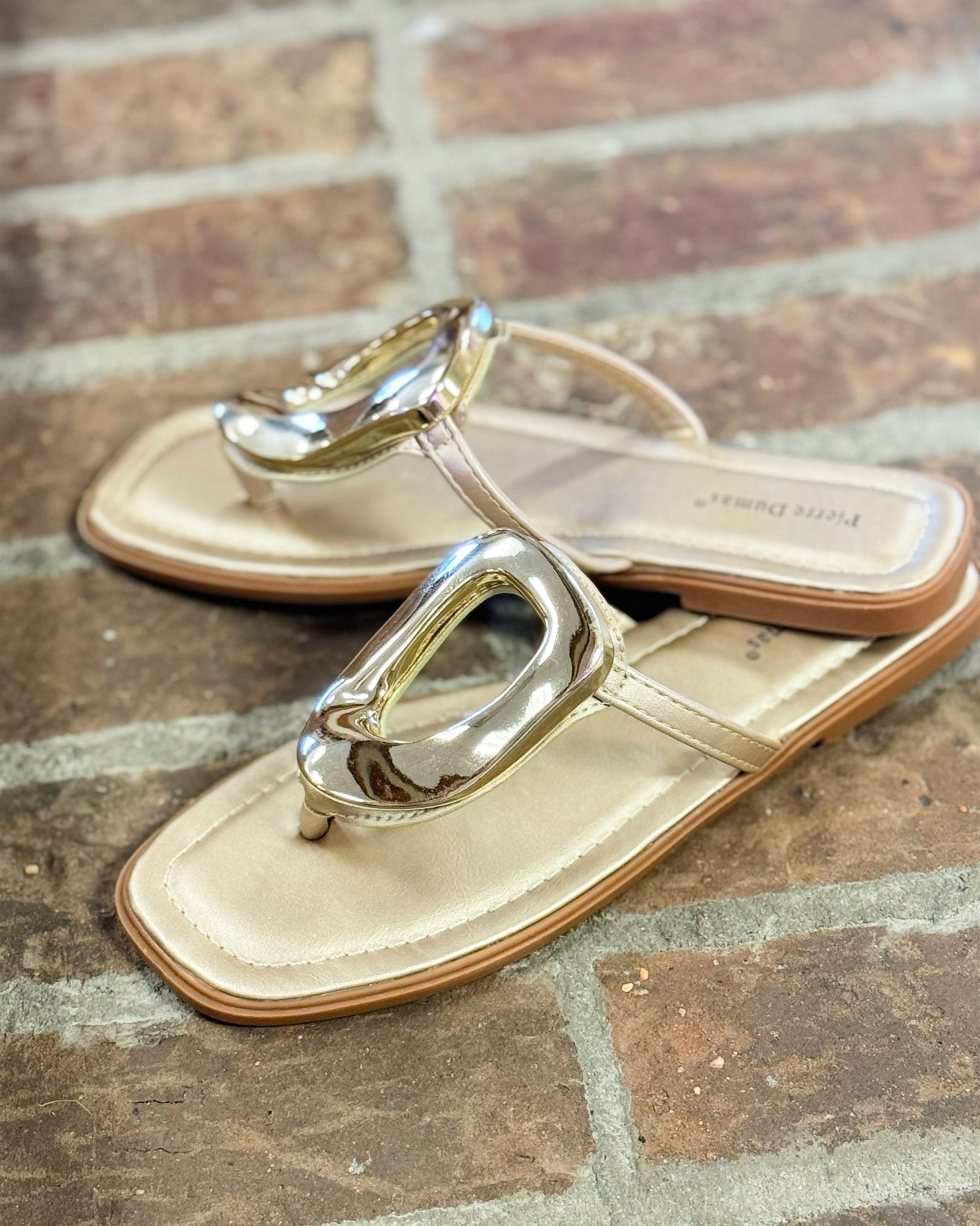 Empress Gold Flat Sandals - Jessi Jayne Boutique