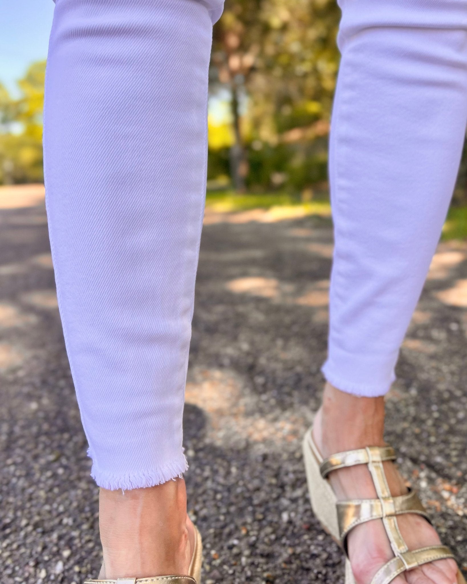 So Many Times White Kancan Mid Rise Ankle Skinny Jeans 25" Inseam - Jessi Jayne Boutique