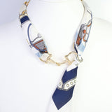 Lana Horsebit Scarf Necklace Navy - Jessi Jayne Boutique