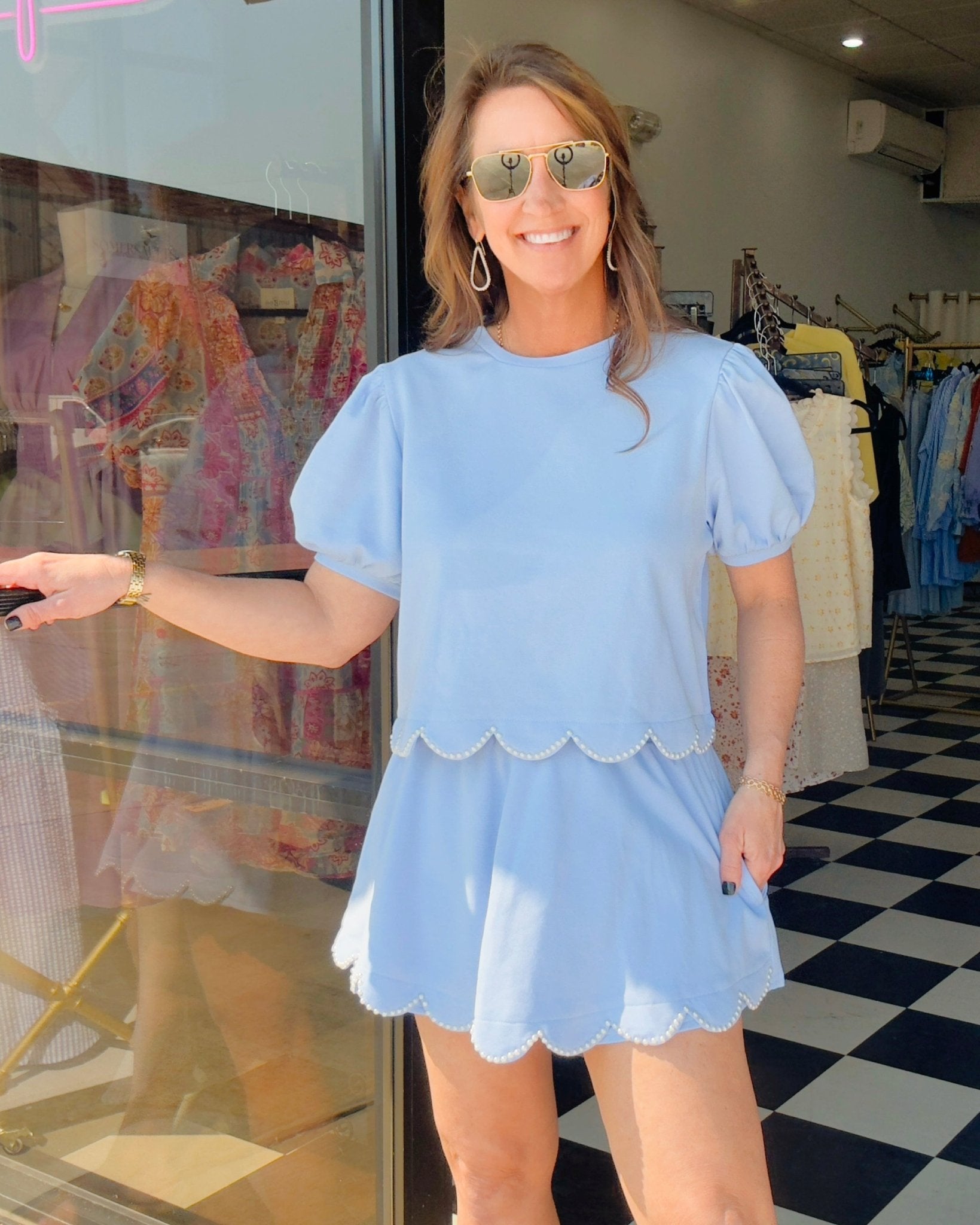 Sweet Serenity Pearl Skort Set - Jessi Jayne Boutique