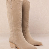 Miim Alessia Tan Suede Western Boots - Jessi Jayne Boutique