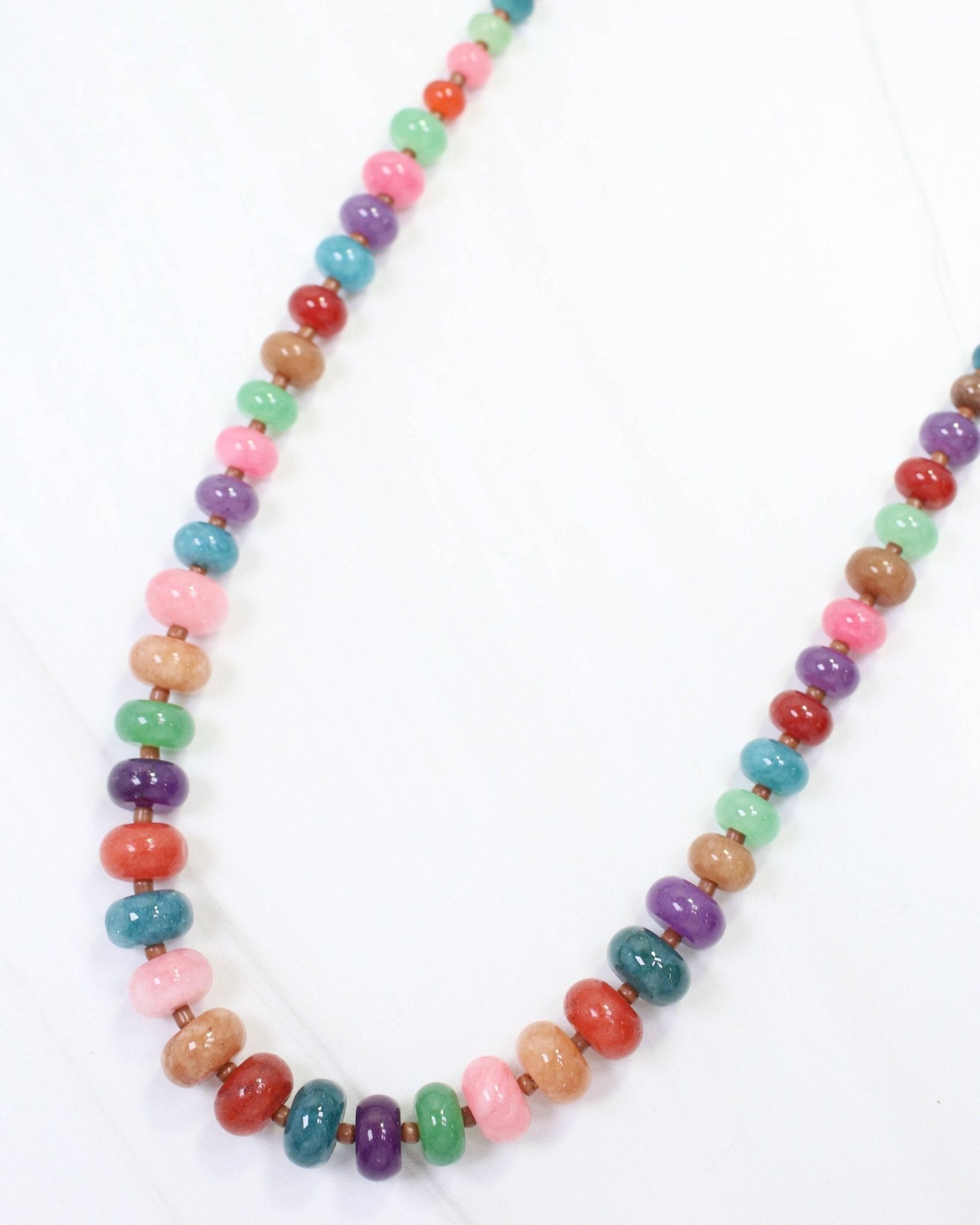Marcela Dark Multi Stone Beaded Necklace - Jessi Jayne Boutique