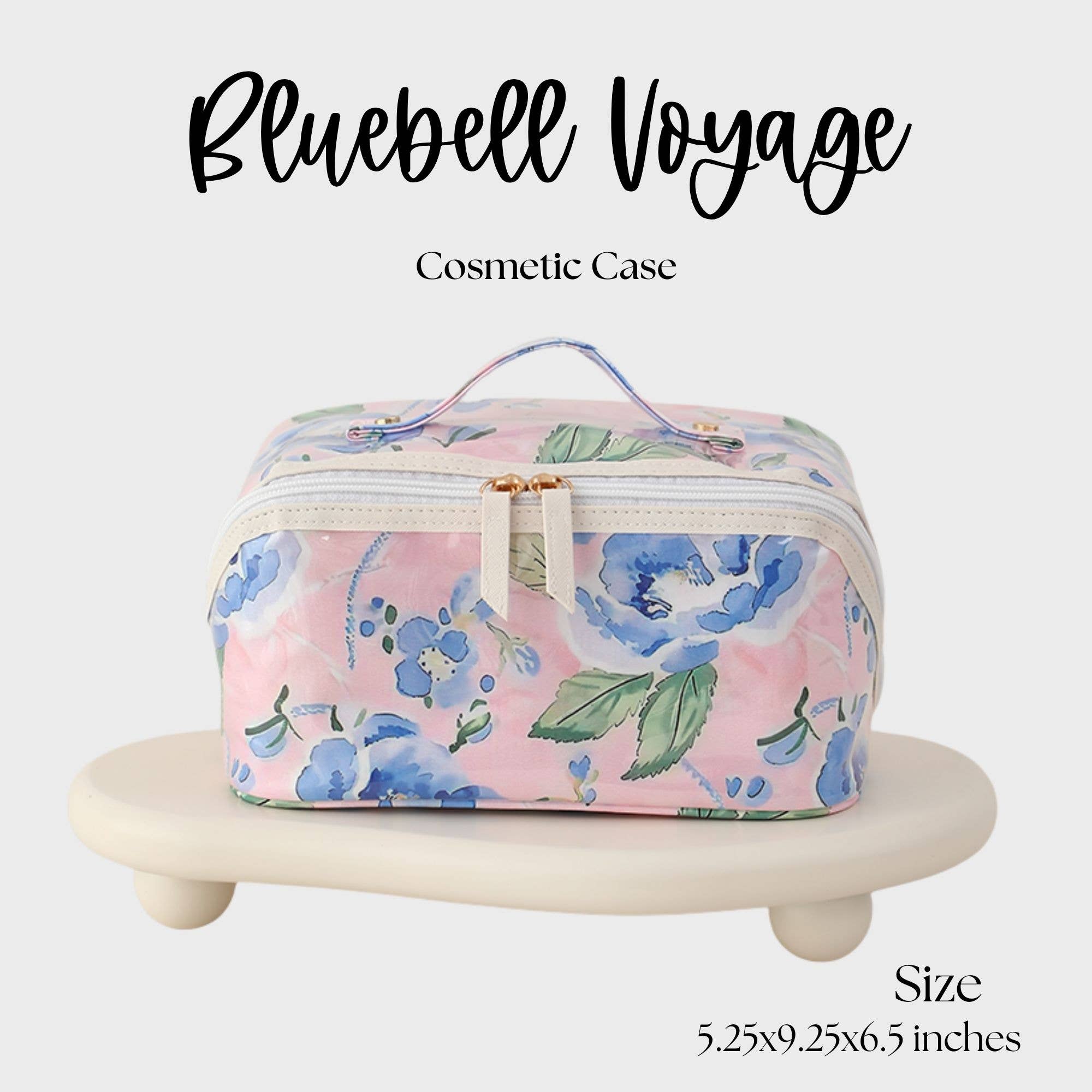Waterproof Cosmetic Case Make up Bag Bluebell Voyage - Jessi Jayne Boutique