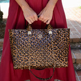 Missy Leopard Patent Tote Handbag - Jessi Jayne Boutique