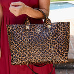 Missy Leopard Patent Tote Handbag - Jessi Jayne Boutique