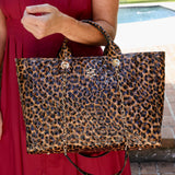 Missy Leopard Patent Tote Handbag - Jessi Jayne Boutique