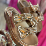 Corkys Lil Bit Knotty Platform Sandals – Rose Gold Metallic - Jessi Jayne Boutique