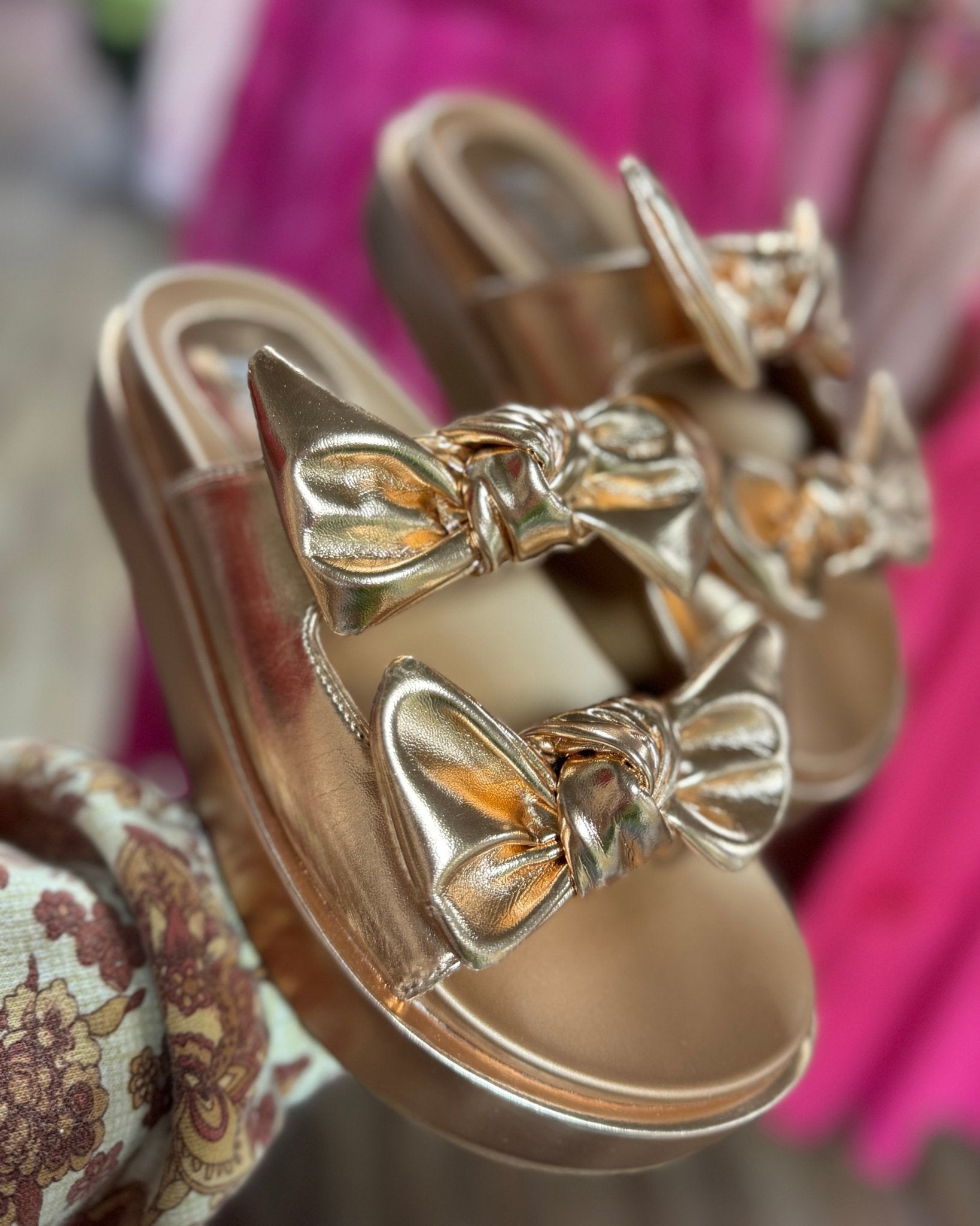 Corkys Lil Bit Knotty Platform Sandals – Rose Gold Metallic - Jessi Jayne Boutique