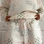 Sunkissed Coconut Christmas Holiday Quilted Shorts - Jessi Jayne Boutique