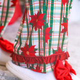PREORDER- Plaid Poinsettia Ruffle Pajama Set
