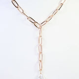 Olean Baroque Pearl Link Y Necklace