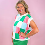 Candy Pop Checkered Sweater Vest - Jessi Jayne Boutique