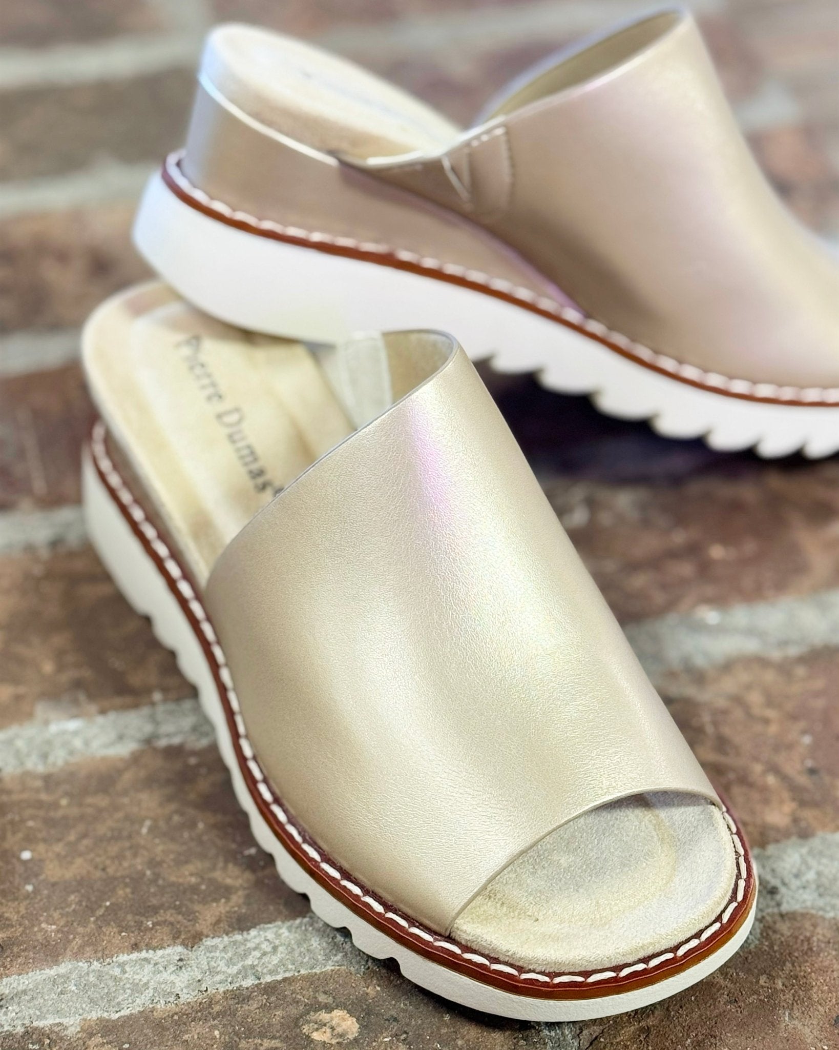 Golden Hour Brushed Gold Wedges - Jessi Jayne Boutique