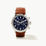 Scott Bros Evan’s Stainless Steel 44mm Field Watch in Blue - By Kendra Scott - Jessi Jayne Boutique