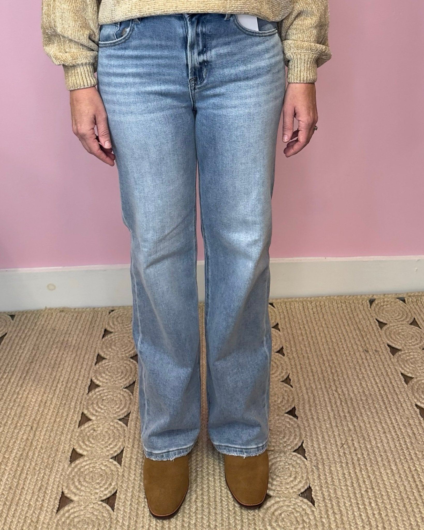 Neelie High Rise Straight Jeans 33"inseam - Jessi Jayne Boutique