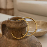Chansuttpearls Large Gold Hoops